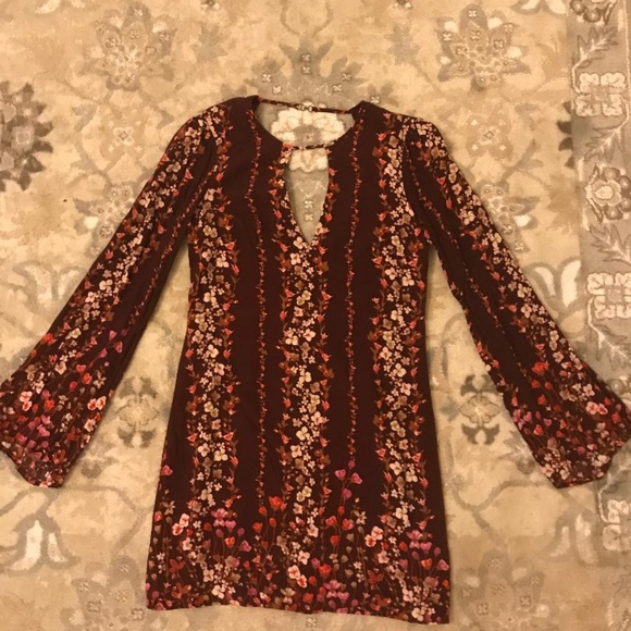 Kimchi Blue Dresses & Skirts - Maroon Long Sleeve Dress